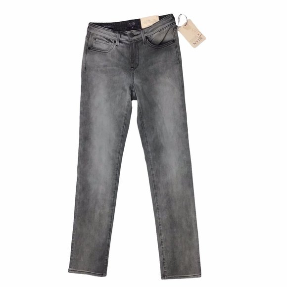 NYDJ Sheri Women's Pull-on Slim Leg 5-Pocket Jeans Tahoma Grey Size 0 MSRP $119 - Picture 4 of 7